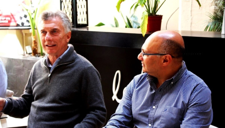 Mauricio Macri y Esteban Reino en Balcarce