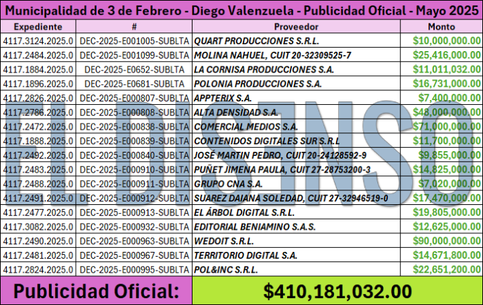 Pautas de publicidad oficial