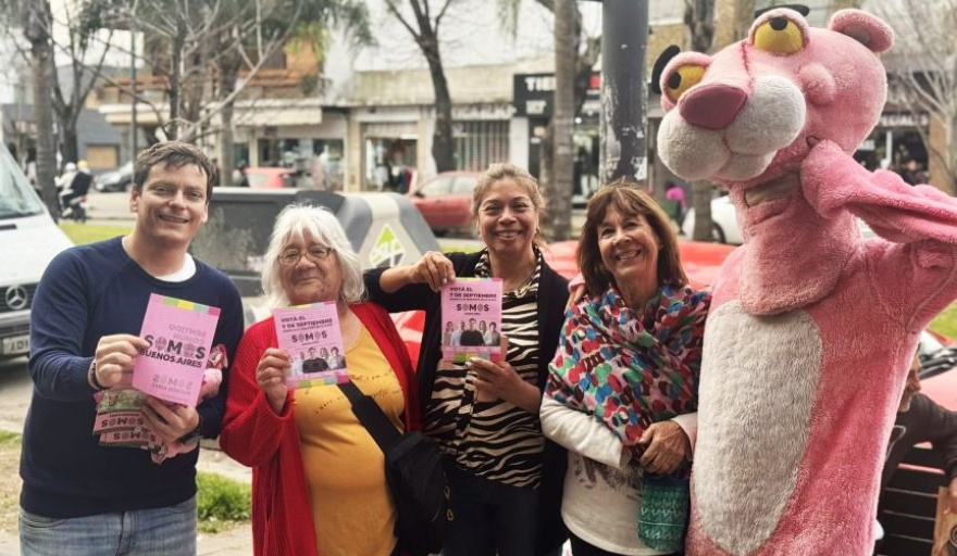 Somos Buenos Aires refuerza su presencia en el Conurbano con la imagen de Pullaro y la Pantera Rosa