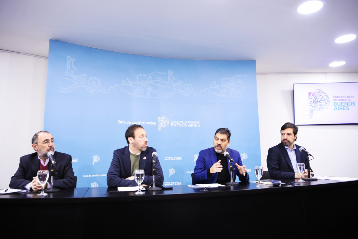 Conferencia de prensa del gobierno bonaerense