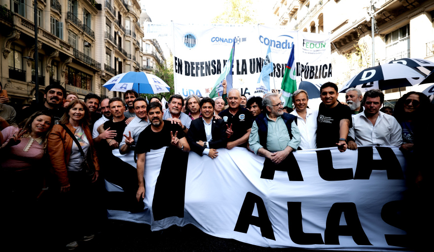 Dirigentes bonaerenses respaldan la masiva movilización universitaria contra los vetos de Milei