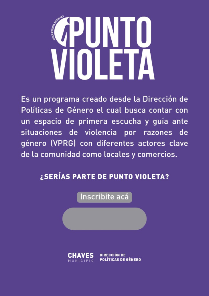 Cartel Punto Violeta